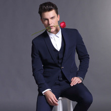 TPSAADE 3 Pieces New fashion men's suits Jacket  business casual men's suit suits groom equipment (clothing + pants + vest) 243 2024 - buy cheap