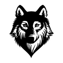 10.8*12.8CM Wolf Head Car Styling Decals Race Car Vinyl Stylish Car Body Stickers Cover Black/Silver C9-0917 2024 - buy cheap