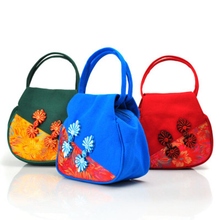 Bolso de estilo étnico para mujer, Bolsa Nacional portátil para teléfono móvil, bolso retro de lona cheongsam, bolsos de mano para mujer 2024 - compra barato