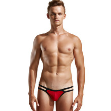 Men's Solid Colour Underwear Fashion Low Waist Cotton Breathable Sexy G-String T/ Thong 2024 - buy cheap