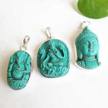 TBP690-escultura de arcilla tibetana, amuletos de Buda, TARA Ganesh 2024 - compra barato