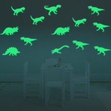 9 шт./лот детские игрушки светящийся в темноте динозавр Наклейка Светящиеся в темноте пластиковые динозавры светящиеся игрушки для детей игрушки 2024 - купить недорого