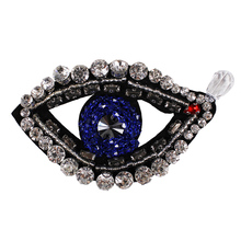 10 peças Blue Eye Patches Bordados Sew em Etiquetas Contas Apliques De Cristal Em Relevo para Acessórios De Costura De Vestuário TH564 2024 - compre barato
