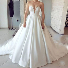 Princess Ball Gown White Ivory Wedding Dress Arabic Bride Bridal Dress Gown Chape Train Casamento Robe de Mariage Custom 2024 - buy cheap