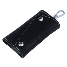 Guaranteed 100% Cowhide Unisex Key Holder New Arrivals Genuine Leather Hot Brand European And American Multi-function Key Wallet 2024 - buy cheap