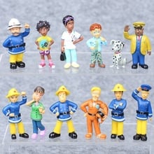 12 unids/set bombero Sam figura de acción de juego de muñecas de cumpleaños de los niños regalo de fiesta de boda modelo coleccionable de Anime figura 2024 - compra barato