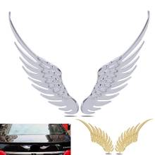 2Pcs Car Styling Eagle Angle Wings Shape 3D Carved Metal Sticker Auto Logo Car External Decoration Car Motorcycle Accessories 2024 - buy cheap