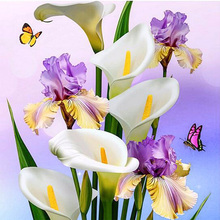 Diamond Embroidery"Flowers"Picture of Rhinestones Diamond Painting Cross Stitch Calla Lily Full Square Diamond Mosaic Home Decor 2024 - buy cheap