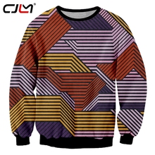 CJLM-Sudadera deportiva con estampado 3D para hombre, jersey de poliéster con rayas coloridas, talla grande, novedad de 2018 2024 - compra barato