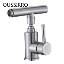 Rotary Washbasin Hot & Cold Faucet 304 Stainless Steel Sink Basin Faucet Deck Mounted For Toilet Bathroom Single Hole Water Tap 2024 - buy cheap