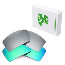 2 Pairs Mryok POLARIZED Replacement Lenses for Oakley Eyepatch 1&2 Sunglasses Silver Titanium & Emerald Green 2024 - buy cheap