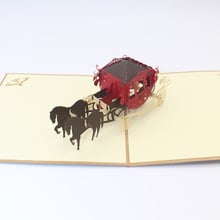 3D Handmade Carving Retro Horse Carriage Paper Invitation Greeting Cards PostCard Valentine's Day Wedding Anniversary Girl Gift 2024 - buy cheap