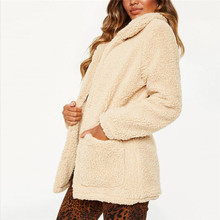 LANSHIFEI F0153 Trench Female Imitation Fur Parka Faux Fur Jacket Winter Soft Lamb Fur Coat Warm Wear Lady Faux Sheep Fur Jacket 2024 - buy cheap