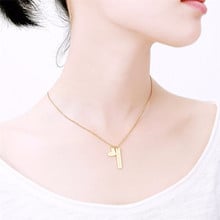 Wholesale 10piece Girlfriend Gifts Love You More Necklaces Simple Trendy Bar And Heart Pendant Collar Jewelry Women Men's Bijoux 2024 - buy cheap