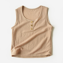 Camiseta informal de verano para niños y niñas, ropa sin mangas, BC598 2024 - compra barato