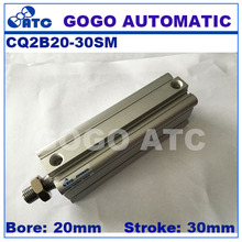 CQ2B20-30SM SMC type standard single acting male thread rod end bore 20mm stroke 30mm aluminum pneumatic compact cylinder 2024 - buy cheap