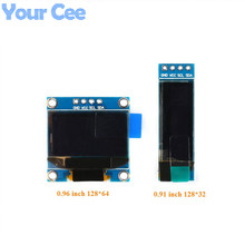 0.91 0.96 Inch I2C Serial White OLED LCD Display Module 0.91" 0.96" 12832 12864 SSD1306 LCD Screen Diy Module IIC Communicate 2024 - buy cheap