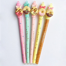 5pcs Sweet bowtie gel pen Icecream Donuts 0.5mm ballpen Blue color ink pens gifts Stationery Office School supplies EB438 2024 - buy cheap