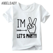 Eu sou 1/2/3/4/5 let party s design de festa crianças t camisa bebê verão branco camiseta menino e menina aniversário presente número imprimir roupas, ooo5214 2024 - compre barato