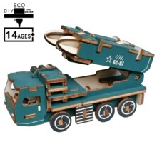 Laser Cutting 3D Wooden Puzzle  Military Missile Iaunch Vehicle DIY Manual Assembly Kids Educational Wooden Toys Children Boys 2024 - buy cheap