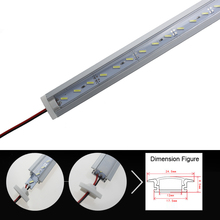 8pcs/lot LED Bar Light 5630 50cm 36leds DC 12V led hard strip for kitchen wardrobe  With Aluminum Profile and clear milky cover 2024 - buy cheap