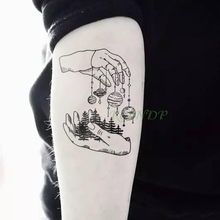 Водостойкая временная татуировка наклейка крутая рука планета поддельные татуировки флэш-тату боди-арт татуаж запястье нога рука для девочек мужчин женщин мужчин 2024 - купить недорого