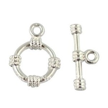 120Sets Silver Color Plate sailor knot toggle clasps A141SP 2024 - buy cheap
