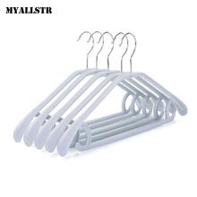5Pcs Home Wardrobe Plastic Extra Wide White, Pink, Gray, Blue Shoulder Clothes Wide, Non-slip Suit Hangers 2024 - buy cheap