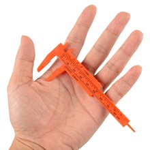 1 Piece 80mm Orange Mini Plastic Sliding Vernier Caliper Gauge Measure Tool Ruler Micrometer to 1MM About 11.5CM Length 2024 - buy cheap