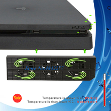 PS 4 Slim USB кулер вентилятор охлаждения с внешними 5 Вентилятор PS4 аксессуары турбо Контроль температуры для SONY Playstation 4 консоли 2024 - купить недорого