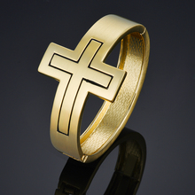 Cuff Bangles Cross Bracelets for Women Gold Pulsera Jewelry Crucifix Jesus Christ Bracelet Pulseiras Femininas 2024 - buy cheap