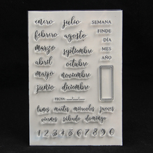 ZFPARTY-sello de silicona transparente, Monthes en español, para álbum de recortes DIY/álbum de fotos, fabricación de tarjetas decorativas 2024 - compra barato