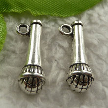 152 pieces antique silver microphone charms 21x7mm #4154 2024 - buy cheap