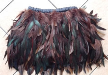 Rooster feather skirt hip length, fully double layer fabric lined, 8 sizes 6 colors , free shipping #WSKT020C 2024 - buy cheap