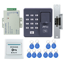 RFID Door Lock Access Control System X6 Fingerprint Biometric Scanner+Electric Strike Lock+12V Power Supply+Door Exit+10 Keyfobs 2024 - buy cheap