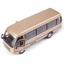 1/32 COASTER Medium-Sized Bus Simulation Toy Passenger Car Model Alloy Pull Back Children Toys Genuine License Collection Gift 2024 - buy cheap
