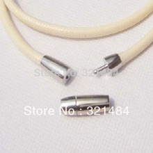 Juego de bayoneta para collar de 3mm, cierre de extremo de cordón de cuero, hebilla chapada en plata opaca, accesorios de joyería, 100 Uds. 2024 - compra barato