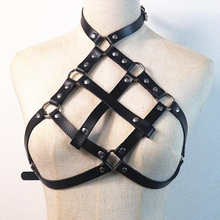 2019 New Women Sexy leather adjustable Bra corset body Harness Punk Gothic Bondage Cage Shoulder Waist Strap Suspenders Belts 2024 - buy cheap