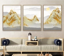 Abstract Golden Landscape Nordic Canvas Paintings Poster Print Wall Art Picture for Living Room Home Decor Unframed 2024 - buy cheap