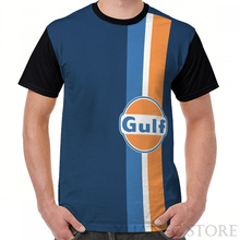 Camiseta con estampado de moda para hombre y mujer, camisetas con estampado de Gulf Oil, camisetas divertidas de manga corta 2024 - compra barato