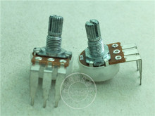 5pcs 148-type single rotary potentiometer B10K large curved foot / handle length 15MM / knurled shaft with midpoint 2024 - buy cheap