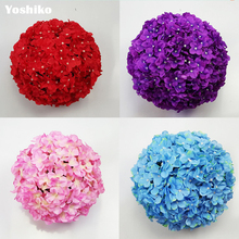 New 50Pcs Artificial Hydrangea Silk Flowers Decorative flower heads for diy Flower Ball Wedding Kissing Ball Pomander Decoration 2024 - buy cheap