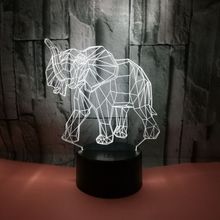 Elephant Colorful 3d Night Light Colorful Touch Remote Control Desk Lamp Gifts Vision 3d Table Lamp Christmas decorative lights 2024 - buy cheap