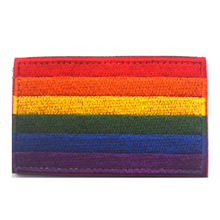 Bandera arcoíris PACE GAY lesbiana PRIDE LBGT, parche bordado del mundo del orgullo Gay para Mochila de tela 2024 - compra barato