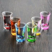 6pcs/set Colorful glass bar tools set mini wine cup suits liquor magic bullet cocktail glass cup 2024 - buy cheap