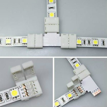 L-Shaped 10mm 2 PIN Quick Splitter Right Angle Corner Connector 2 Conductor for 5050 LED Strip No soldering 2024 - buy cheap