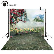 Allenjoy photocall backdrops spring flower natural scenery mountain photography photo studio shoots background photophone 2024 - buy cheap