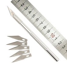 5pcs Blades Mobile Phone Non-Slip Metal Scalpel Knife Tools Kit Cutter Engraving Craft knives + 5pcs Blades Mobile Phone PCB DIY 2024 - buy cheap
