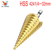 Hex Titanium Step Cone Drill Bit Hole Cutter 4-32MM HSS 4241 For Sheet Metal 2024 - buy cheap