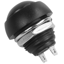 Preto 5x peças m4 12mm à prova d' água momentâneo liga/desliga botão de pressão redondo spst interruptor